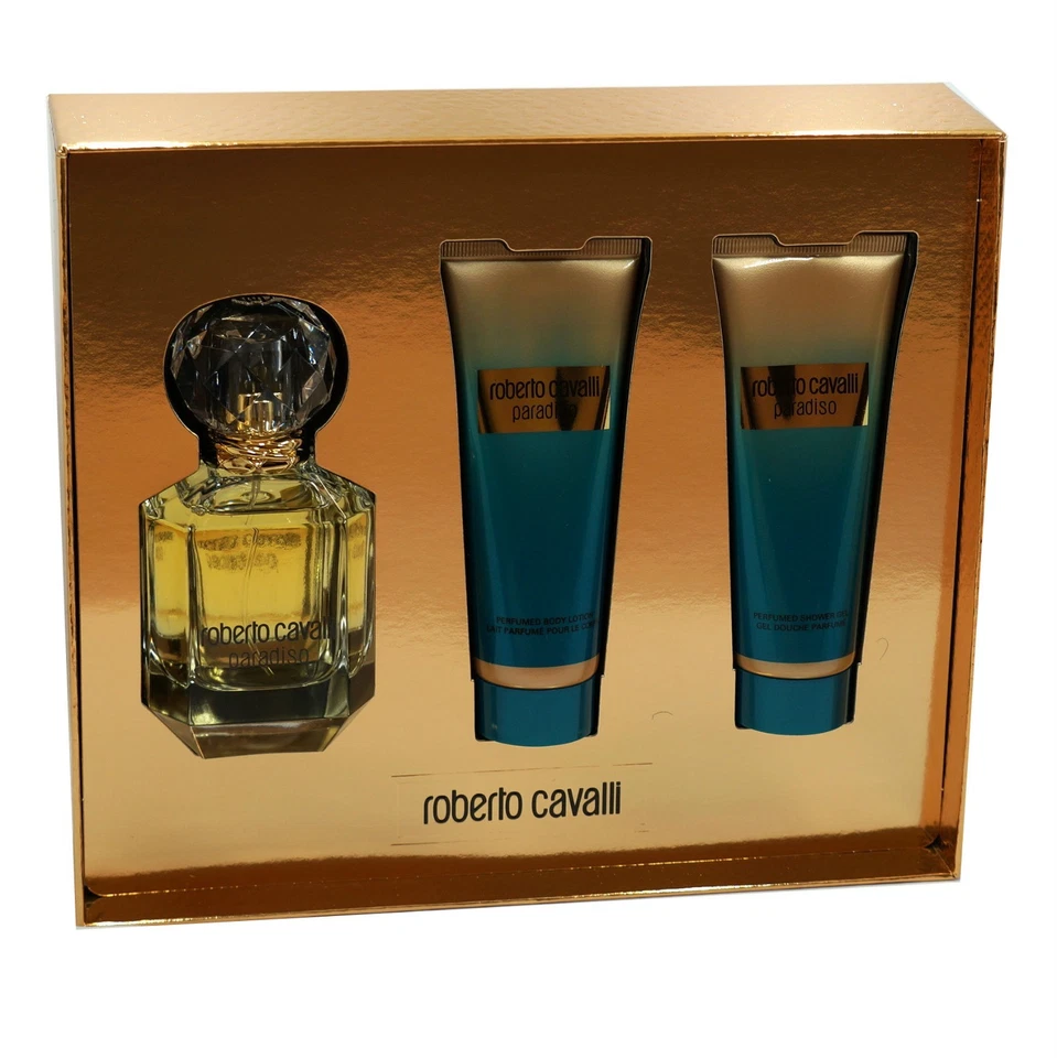 ROBERTO CAVALLI PARADISO 3 ИЗДЕЛИЯ ПОДАРОЧНЫЙ НАБОР ПАРФЮМИРОВАННАЯ ВОДА СПРЕЙ 75 МЛ NIB - Изображение 2 из 3