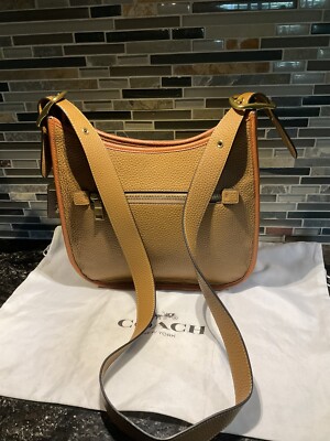 Coach Emery Leather Crossbody Bag Colorblock Saddle Brass 88361 | eBay