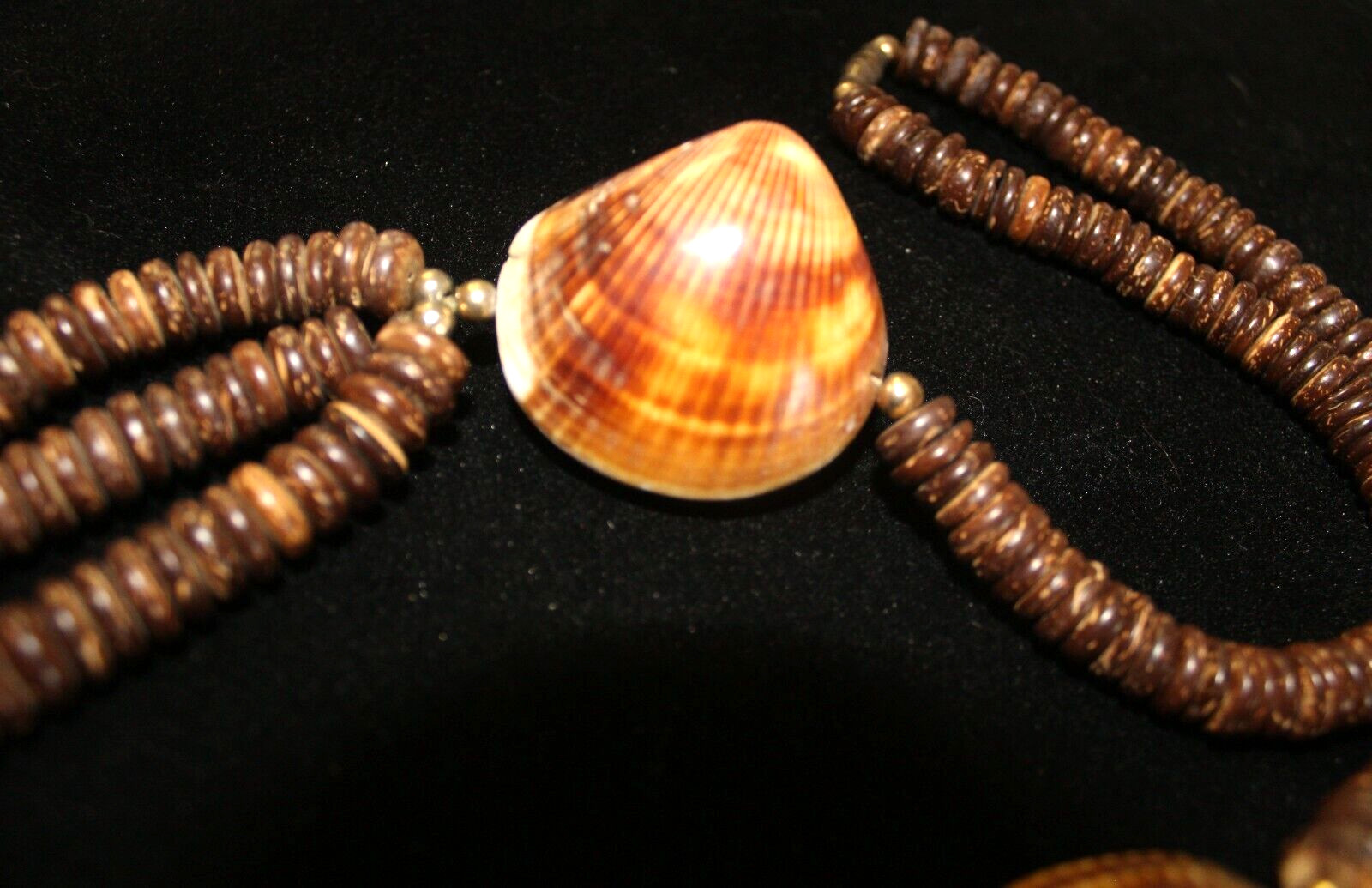 Brown Unique Two Clam Shell Statement Bib Chunky … - image 3