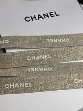 10 Yards of Chanel LE Gold-White Holiday Gift Wrap Ribbon 100 New  Authentic