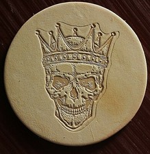 ACRYLIC Leather Embossing Stamp KING SKULL for Veg Tanned Leather