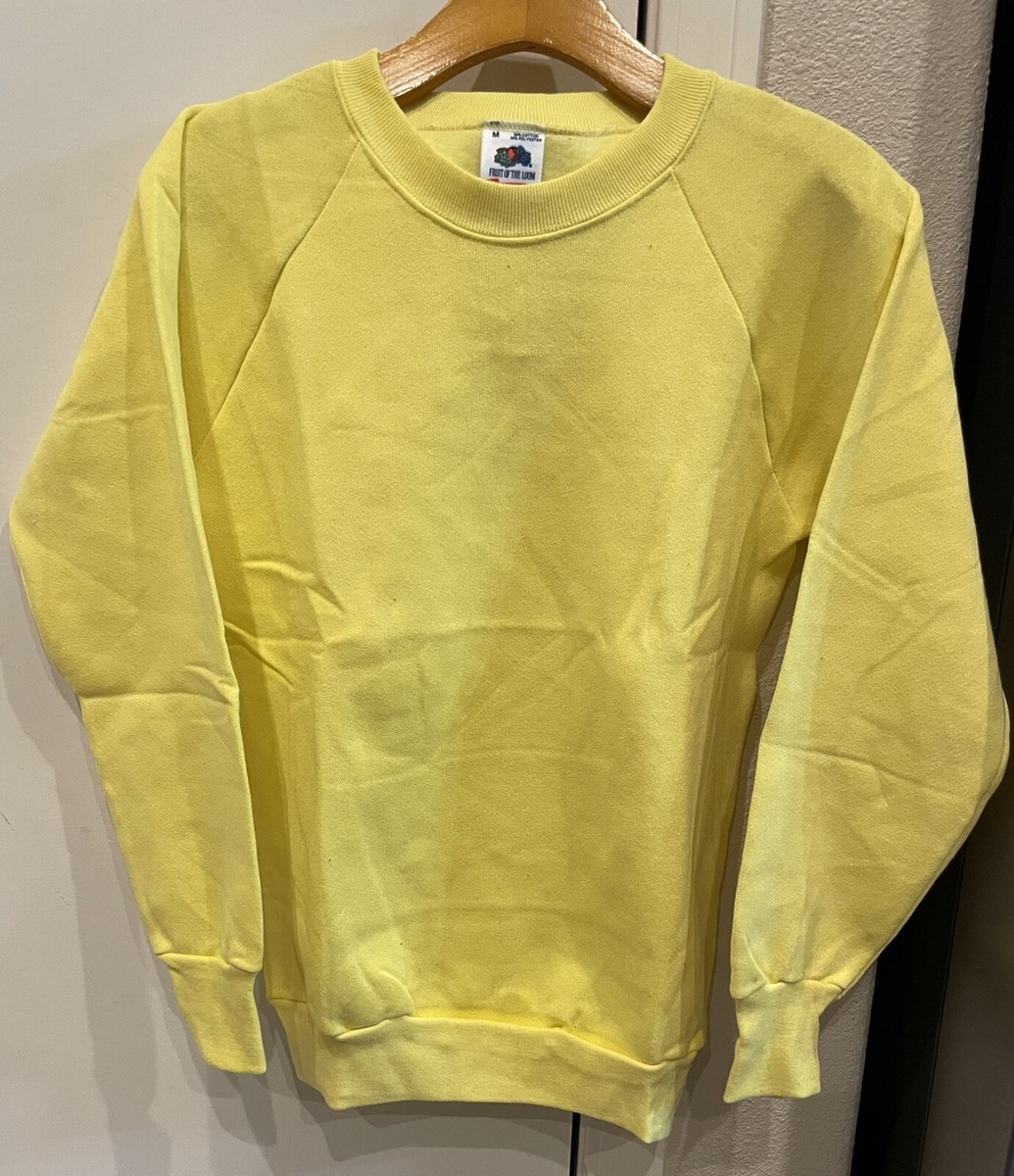 VTG New Old Stock 90s Fruit of the Loom Sweatshirt Yellow VTG New Old Stock 90s Fruit of the Loom Sweatshirt Yellow
