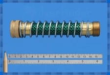Garden Hose Extension Adapter Kink Protector Brass - Stainless Steel Coil Spring