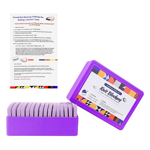 Knit Blockers Set 20Pcs Stainless Steel Knitting Blocking Combs And Pin For K S1 - Picture 7 of 16