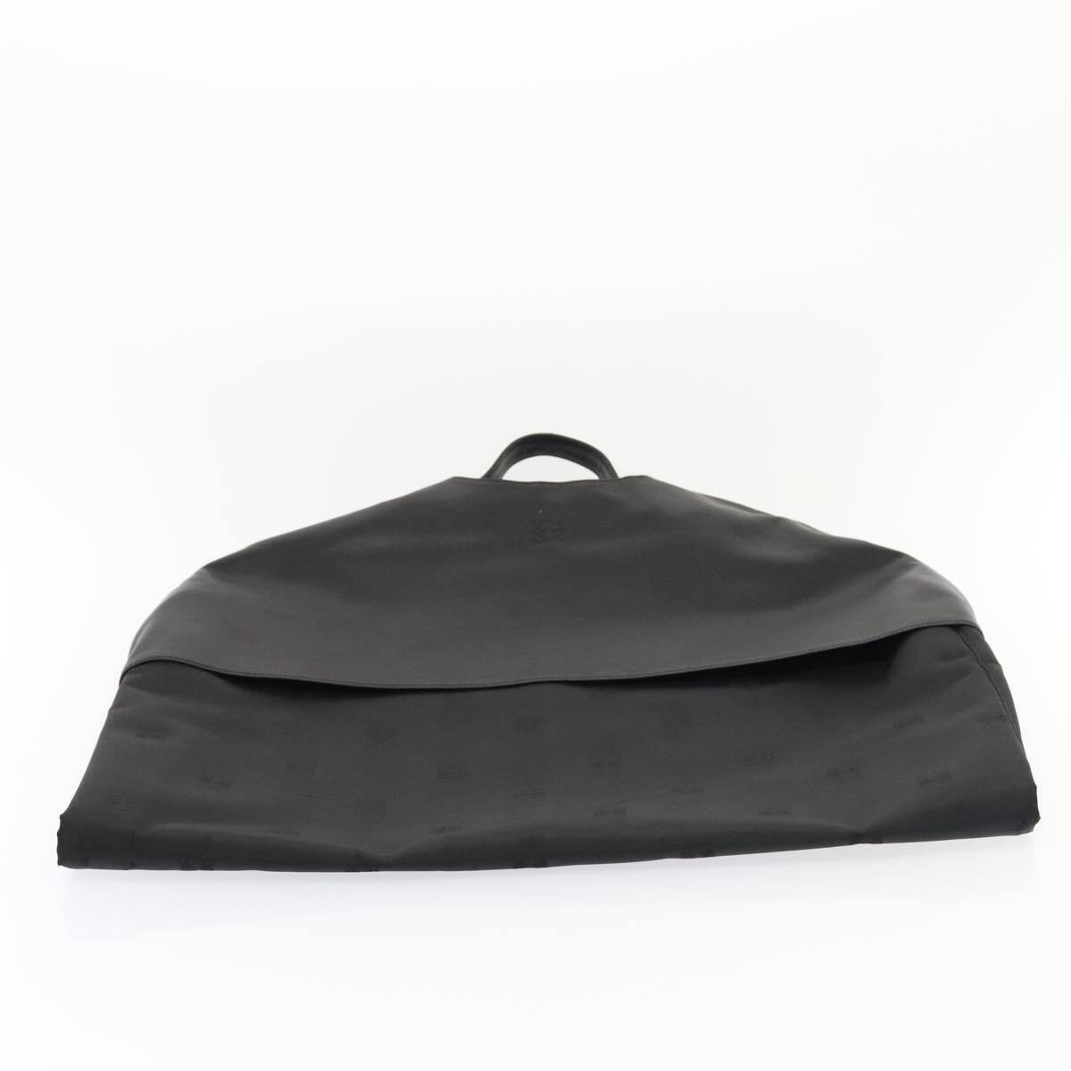 LOEWE Anagram Garment Cover Nylon Leather Black Silver Auth LOEWE Anagram Garment Cover Nylon Leather Black Silver Auth