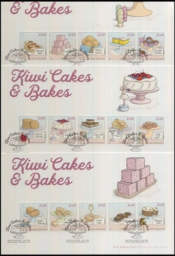 NEW ZEALAND FDC 2020 KIWI CAKES & BAKES SET (15) (ID:020/F3058)