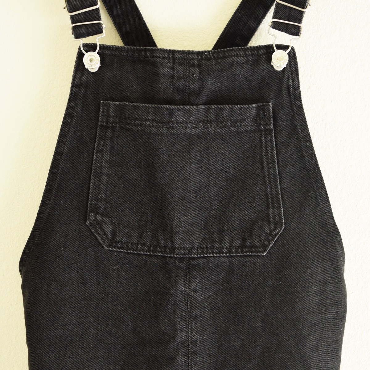 TOPSHOP MOTO PETITE Jumper Woman's Size 8 Overall Mini Dress Jumper Black  Denim | eBay