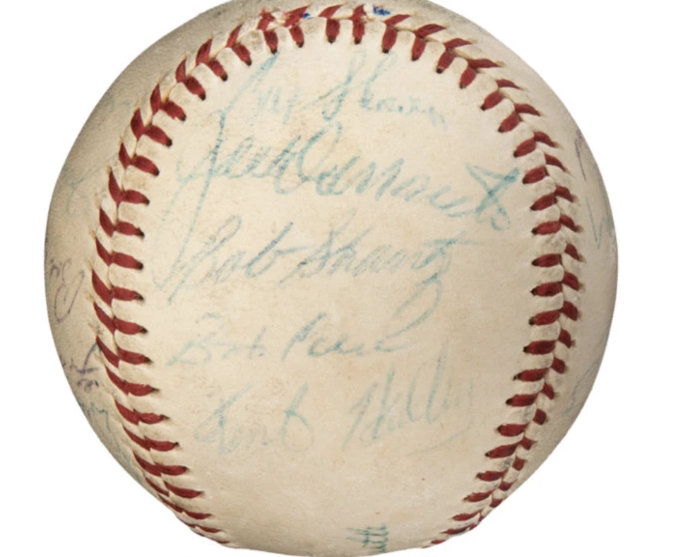 1960 New York Yankees Team Signed Baseball  - Image 4 of 4