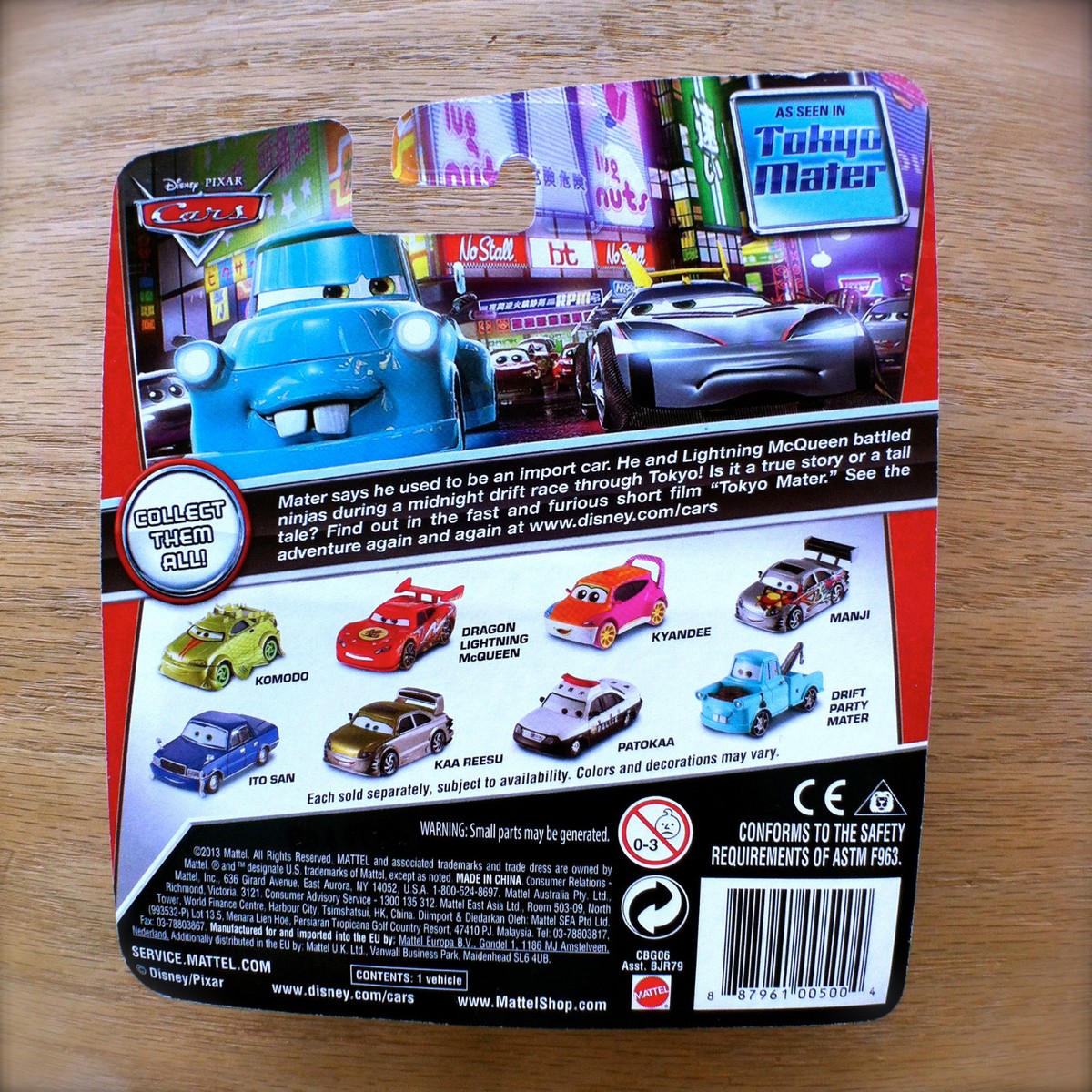 Tokyo Mater ミニカー 青 トゥーン Disney Pixar Cars Movie Toon Drift Party Tokyo Mater Blue Toy Car