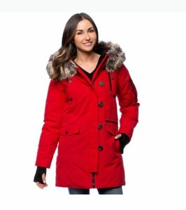 red fur parka