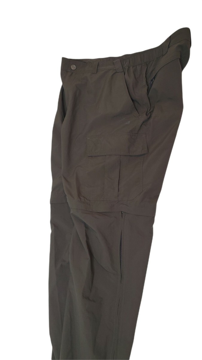 McKinley Mens Brown Convertible Plus Leg Zipper Pants Camping 