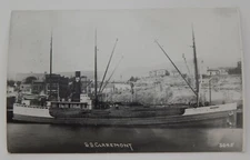 Steamship Steamer CLAREMONT real photo postcard RPPC