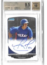 JORGE ALFARO 2013 BOWMAN CHROME PROSPECT Rookie RC Autograph Auto BGS 9.5 10