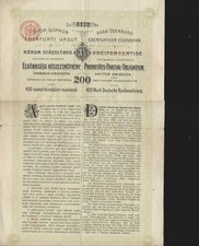 K&ouml;nigreich Ungarn Magyar RAAB &Ouml;DENBURG Ebenfurther Eisenbahn  Coupons Aktie ( 17