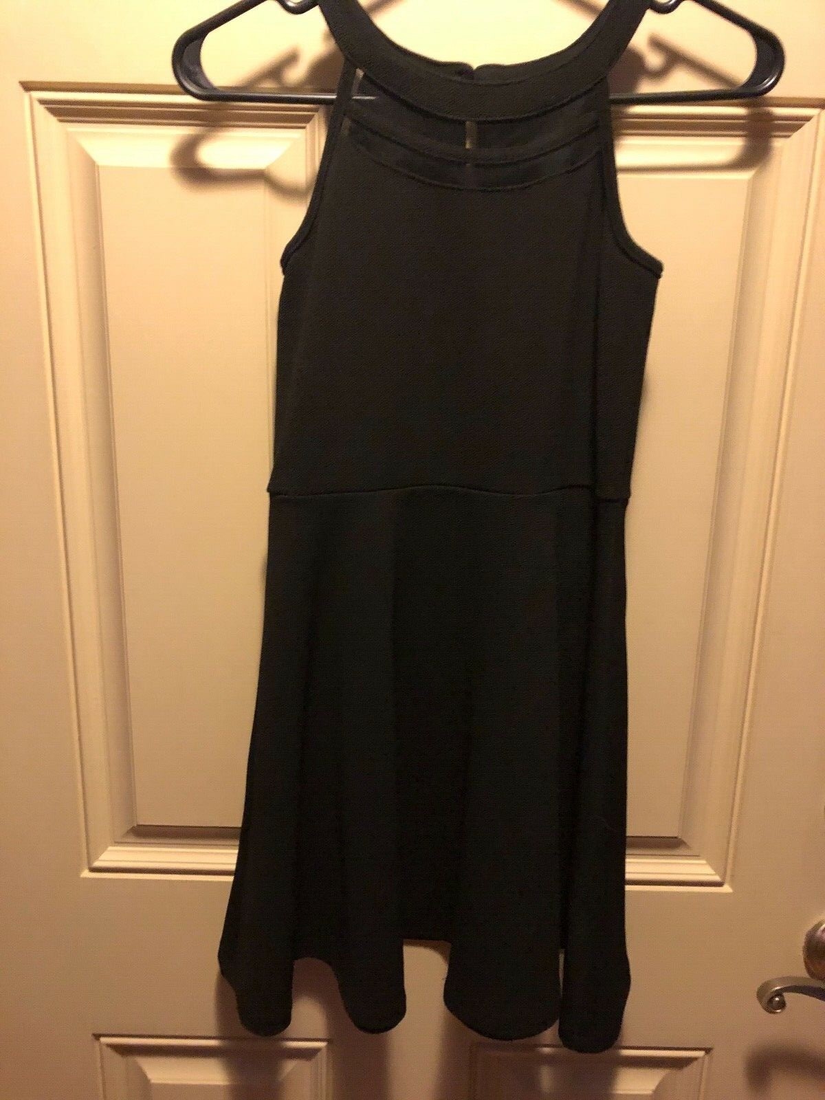 The Children's Place Black Sleeveless Skater Holiday Party Dress Size L