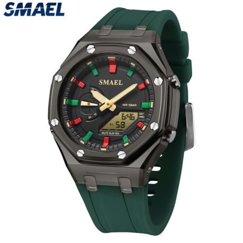 SMAEL Men Quartz Watch LED Digital Sport Wristwatch Studentd Watch for Boys Girl - Picture 15 of 28