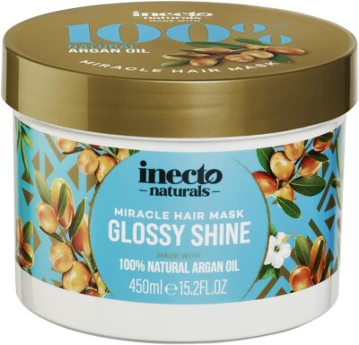 Inecto Haarmaske Miracle Glänzend Glanz Arganöl 450ml