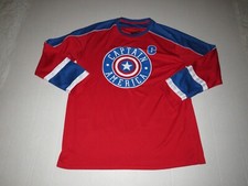 Captain America Marvel Comic Hockey Jersey Shirt Size Large Super Hero Avengers