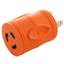 30A 125V NEMA TT-30 Male Plug to 20A 125V NEMA L5-20 Female Connector Adapter