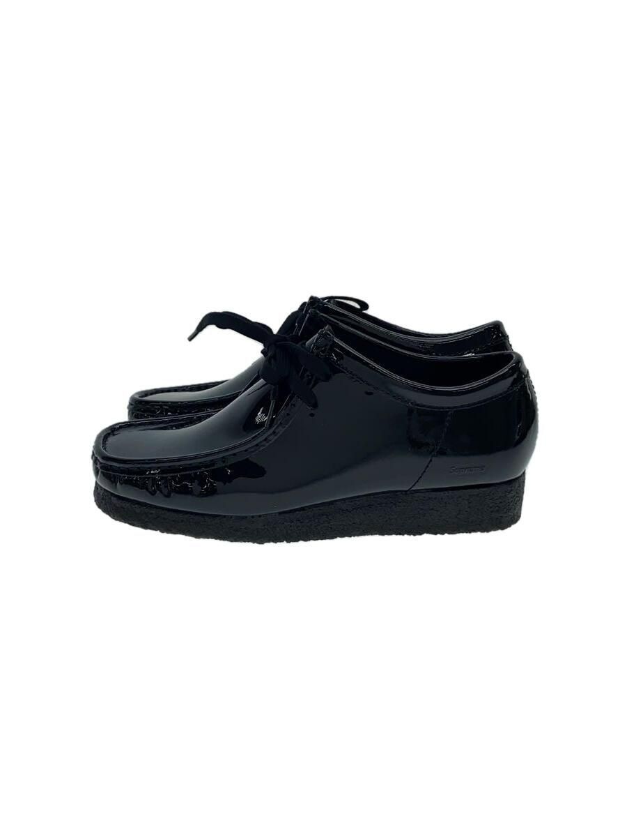 Supreme Chukka Boots x Clarks Patent Leather Wallabee 24.5cm Black 