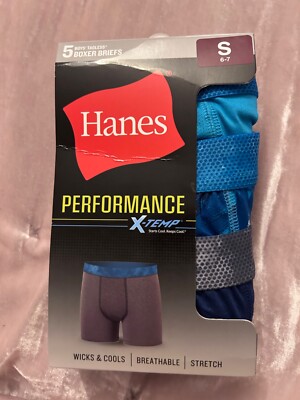 Hanes Boys' 5pk X-Temp Boxer Briefs Size S
