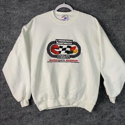 Vintage Sweatshirt Adult Large Pennsylvania Motorsports Hall Of Fame Made In USA