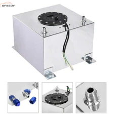 8 Gallon 30L Racing Drift Fuel Cell Tank with Sender Level Aluminum Sliver