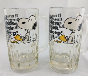 snoopy beer glass