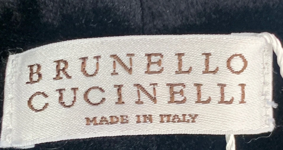 Pantalones de vestir Brunello Cucinelli para mujer de terciopelo negro con cremallera talla 10 Foto 3 de 4