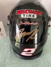 Autographed Brad Keselowski Discount Tire Mini Helmetw Box