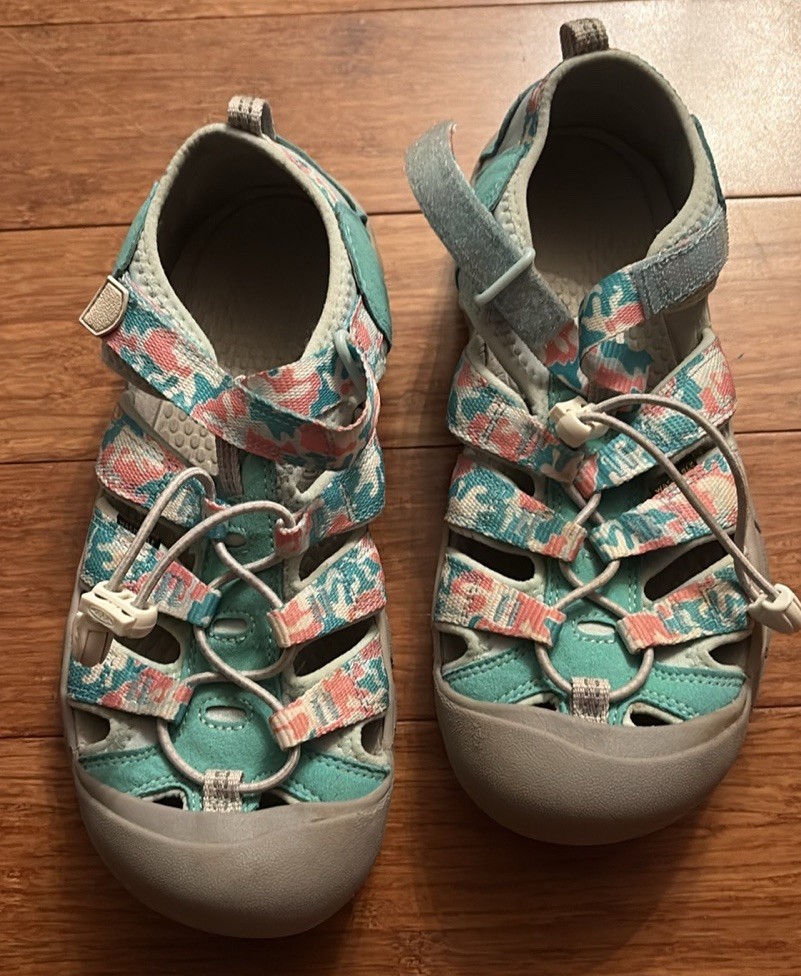 Sandali Keen donna taglia 6 rosa teal punta chiusa outdoor impermeabili