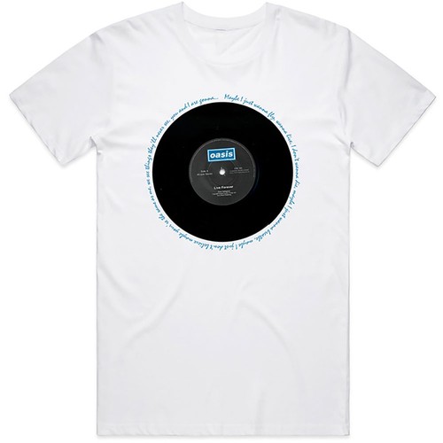 Maglietta OASIS Live Forever Rainbow - Unisex, Cotone, Manica Corta, Collezione Reunion Tour Pride