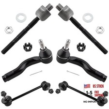 6pcs Front Suspension Kit Inner Outer Tie Rod End Sway Bar Link Fit 2003-2008