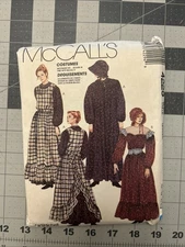 McCall's 4229  Puritan Pioneer Costume Sewing Pattern  Size Large  NEW Uncut
