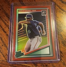 2025 Donruss Baseball Jarlin Susana Red Optic Rated Prospect 15/99 - Nationals