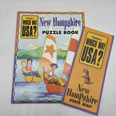 Highlights Which Way USA? New Hampshire Illustrated Paperback Puzzle Book W/ Map