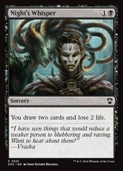 Night's Whisper 221/505 Commander: Secrets of Strixhaven