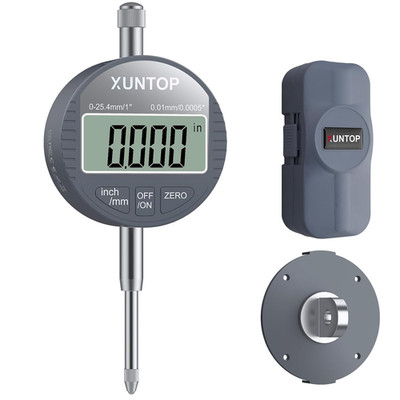 Digital Dial Indicator 1Inch/0.0005Inch LCD Display Electronic Dial Test Indicat