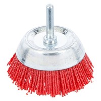 TopfbüRste Nylon 75Mm FüR Bohrmaschine 6Mm Schaft RundbüRste KegelbüRste