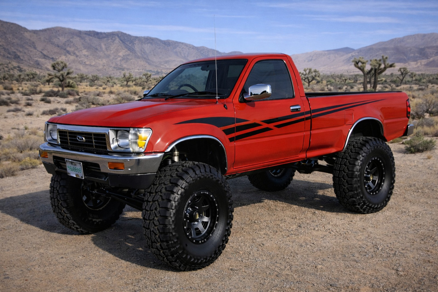 Vintage Style Retro Vinyl Graphics Compatible With Toyota Pickup Regular Cab