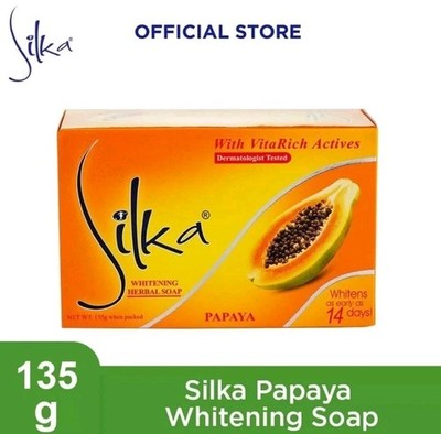 Silka Orange Papaya Seife 135g Hautaufhellung & Aufhellung Hautarzt getestet