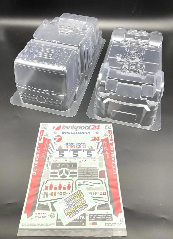 TAMIYA KAROSSERIE BAUSATZ M-B ACTROS MP4 RACE TRUCK 1:14 UNLACKIERT # 300051654 - Bild 2 von 4