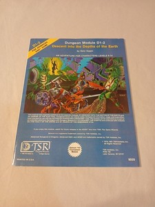 Vintage Dungeons and Dragons D1-2 Descent Into The Depths Of The Earth Fine