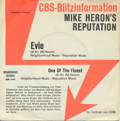 Mike Heron's Reputation / Evie / Vinyl / Folk / Neighborhood / 1975 / Germany