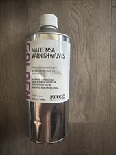 Matte MSA Varnish w/UVLS by GOLDEN, 32 Fl Oz Professional Acrylic Varnish
