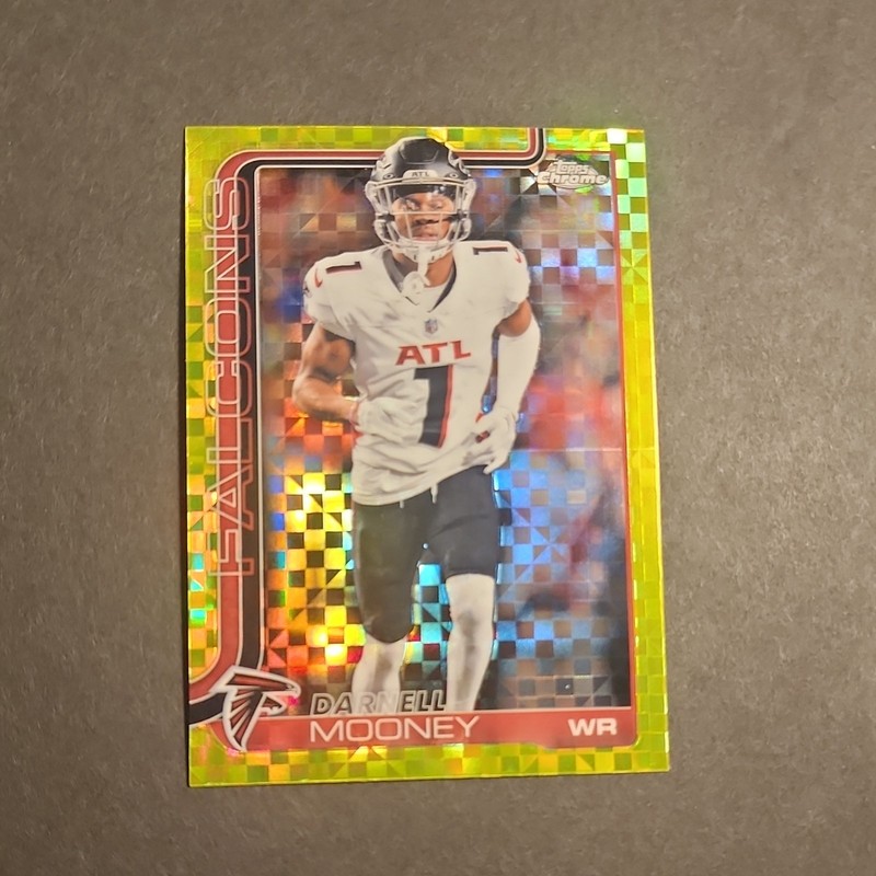 2025 Topps Chrome - Darnell Mooney #11 Lime Green X-Fractor