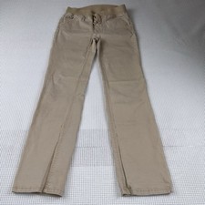 Justice Girls Khaki Mid Rise Pants Elastic Waist, Size 12, Drawstring, GUC