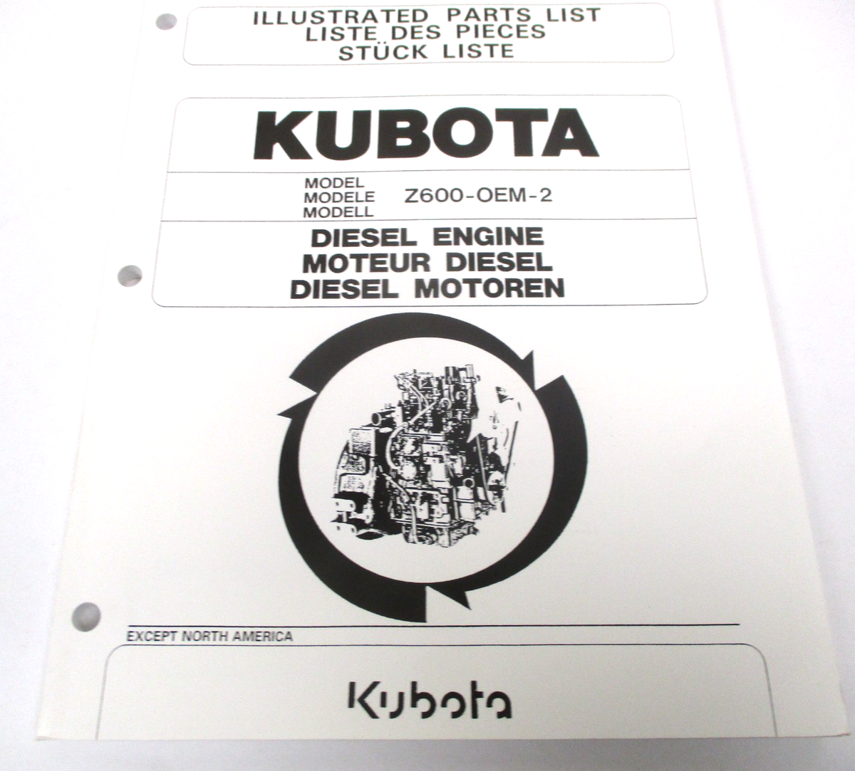 97898-04620 KUBOTA ILLUSTRATED PARTS LIST FOR Z600-OEM-2 DIESEL