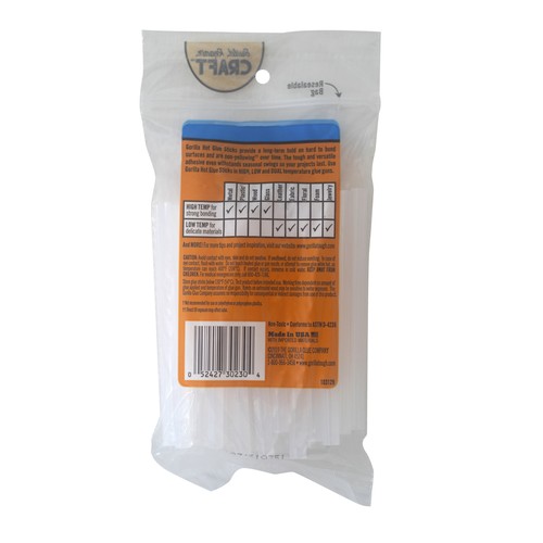 Gorilla 3033002 Clear/Opaque All-Temperature Hot Glue Sticks 4 in. (Pack of 6) - Picture 2 of 4