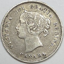1901 Canada Silver 5 Cents - VF+ (Lot#1)